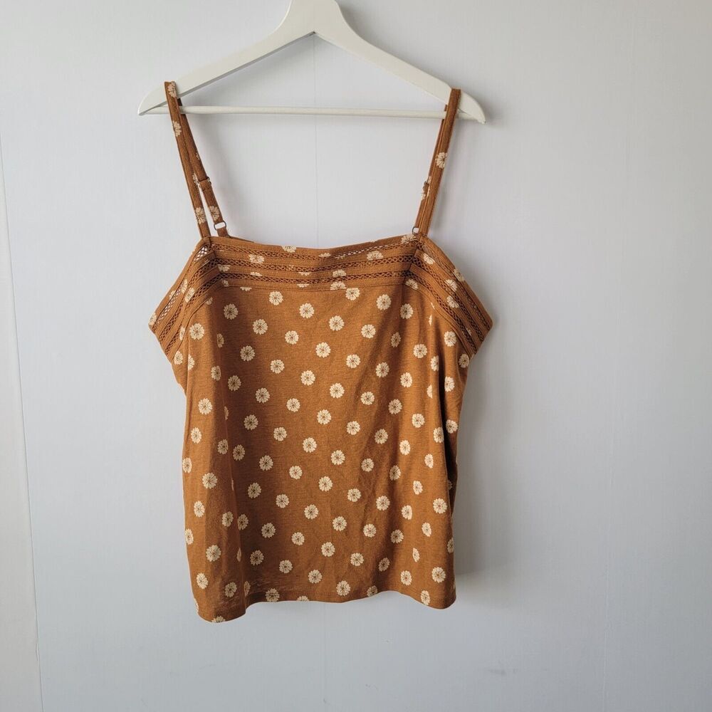 Market & Spruce Floral Linen Blend Tank Top Stitch Fix size xlp